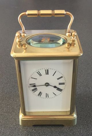 Very Fully Serviced Brass Cased Large Carriage Clock