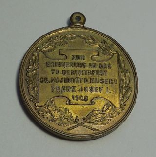 Rare 1900 Franz Josef I (Joseph),  Austrian - Hungarian Imperial Medal 6