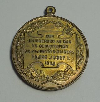 Rare 1900 Franz Josef I (Joseph),  Austrian - Hungarian Imperial Medal 7