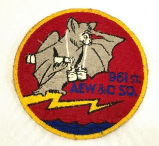 Vintage Us Air Force 961st Airborne Early Warning & Control Squadron Patch
