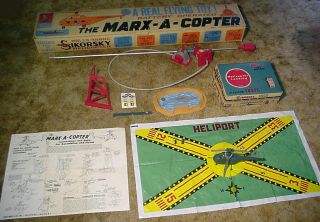 Marx - A - Copter Sikorsky Flying Toy Helicopter With Box Louis Marx