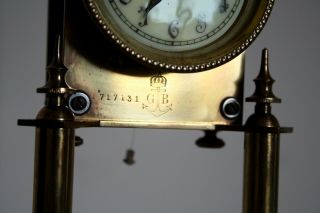 Early Gustav Becker 400 Day Anniversary Clock,  with dome. 4