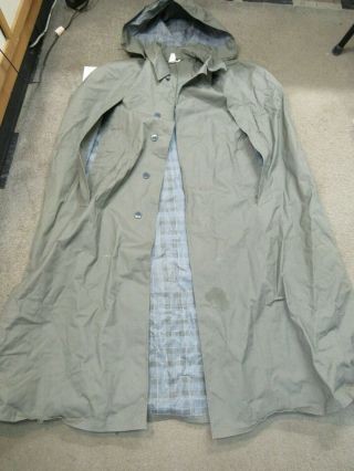 East German Military Officers Rain Wet Weather Cape Nva Size G52 1989