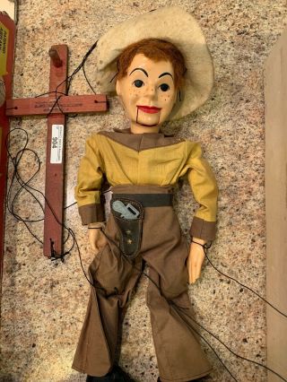 Hazelles Vintage Marionette " Buckoroo Bill " With Box