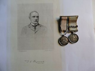 Victoria Silver Miniature Medal Pair: Crimea & Turkish To Major General