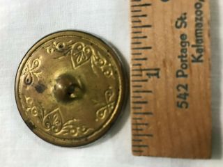 ⭐ Vintage Antique Large Dutch German Raised Relief Button Soldier with Horn⭐ 3