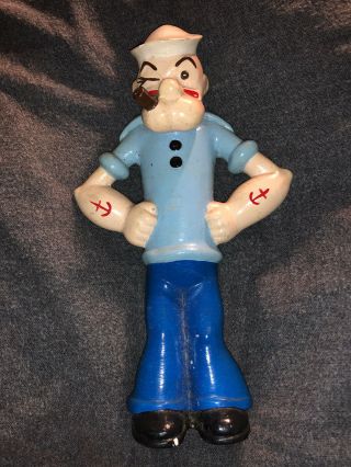 Popeye The Sailor Man Antique 1950 Composite 8 " Tall Toy