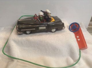 1960s Marx Line Mar Toys Military Police Car Vintage Battery Tin Toy Rare Japan