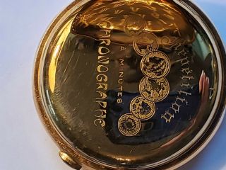 ANTIQUE 1800 FRENCH HEAVY 18K GOLD CHRONOGRAPH POCKET WATCH - AVANCE RETARD 10