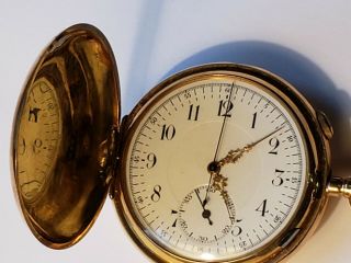 ANTIQUE 1800 FRENCH HEAVY 18K GOLD CHRONOGRAPH POCKET WATCH - AVANCE RETARD 4