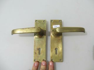 Vintage Brass Lever Door Handles Old Brass Mid Century