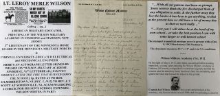 Lieutenant Principal Wilson Military Academy Finderne Nj Fire Letter Signed 1912