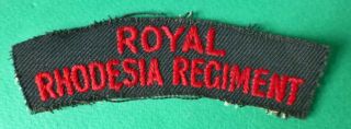 Royal Rhodesia Regiment Africa Rhodesian Army Old African Shoulder Patch Title