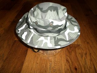 URBAN CAMOUFLAGE FLOPPY BUCKET BOONIE HAT CAMOUFLAGE MILITARY STYLE SIZE 7 1/4 3