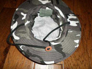 URBAN CAMOUFLAGE FLOPPY BUCKET BOONIE HAT CAMOUFLAGE MILITARY STYLE SIZE 7 1/4 4