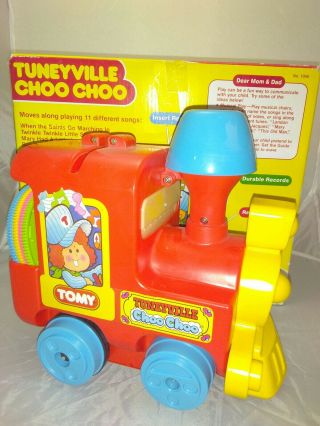 Vintage Tuneyville Choo Choo Musical Train Toy Complete