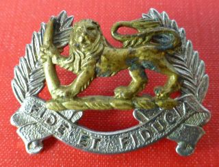 Rhodesian Army Pay Corps Rhodesian Udi African Lion Metal Beret Cap Badge