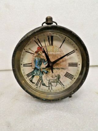 Interesting Round Timepiece Clock With Animation Of Man 