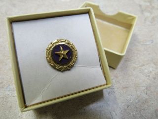 Boxed Gold Star Mothers Vintage Military Lapel Pin 1947 Act Of Congress