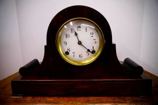 Antique Sessions Tambour Mantel Clock– Runs – 8 Day - Time Strike C.  1920