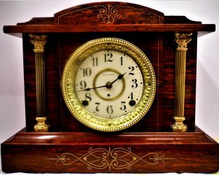 Antique Seth Thomas Adamantine Mantel Clock– Runs – 8 Day - Time Strike C.  1900