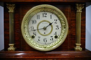 Antique Seth Thomas Adamantine Mantel Clock– Runs – 8 Day - Time Strike c.  1900 3