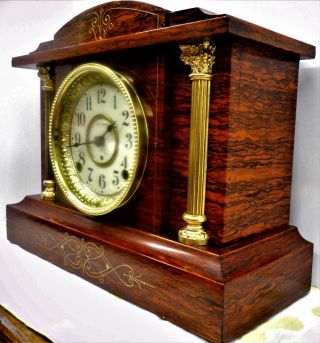 Antique Seth Thomas Adamantine Mantel Clock– Runs – 8 Day - Time Strike c.  1900 4
