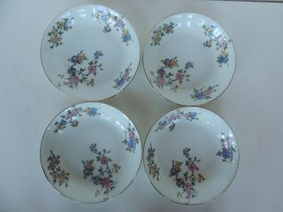 set 10 Antique Soup bowls 1891 - 1932 JP Limoges roses gold elegant 7.  5 