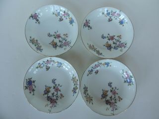 set 10 Antique Soup bowls 1891 - 1932 JP Limoges roses gold elegant 7.  5 
