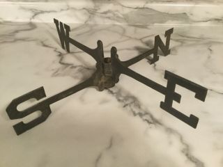 Vintage Brass Weather Vane Directionals 18”