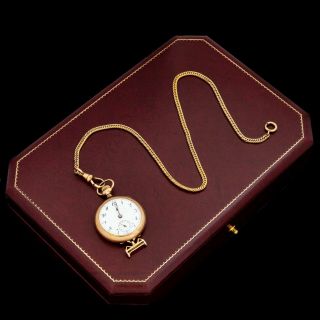 Antique Vintage Nouveau 14k Bi Gold Filled Gf Simmons Watch Chain Pocketwatch