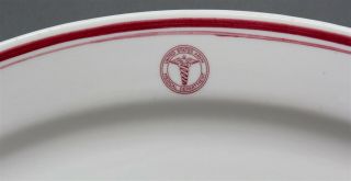 Vintage US ARMY MEDICAL DEPARTMENT CADUCEUS SHENANGO CHINA LARGE PLATTER 11x15 2