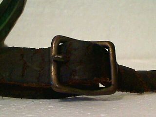 Antique Early 20h Century US Army Cavalry Brass Spur With Leather Strap,  Single 4