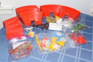 Vintage 1950s Marx Ben - Hur Playset Roman Plastic Chariots Horses Arena Colosseum