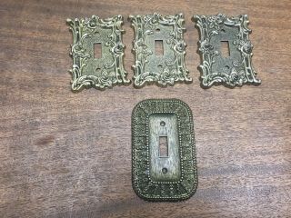 Brass American Tack & Hardware Switch Plate Covers 3 Of /1967 60t & 1 - 1968 - 50t