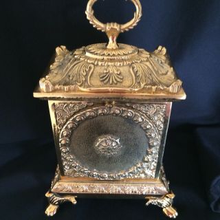 Vintage / Retro In Antique French Style Ornate Gold Gilt Carriage Clock 5