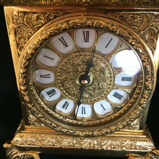 Vintage / Retro In Antique French Style Ornate Gold Gilt Carriage Clock 6