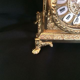 Vintage / Retro In Antique French Style Ornate Gold Gilt Carriage Clock 8