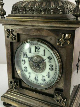 Rare Carriage Clock L.  Leroy & Cie Paris c.  1870 Complex Striking Repeating Alarm 4