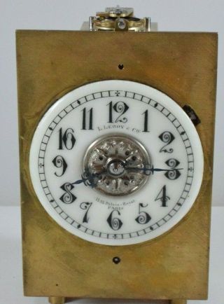 Rare Carriage Clock L.  Leroy & Cie Paris c.  1870 Complex Striking Repeating Alarm 6