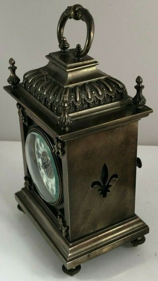 Rare Carriage Clock L.  Leroy & Cie Paris c.  1870 Complex Striking Repeating Alarm 8