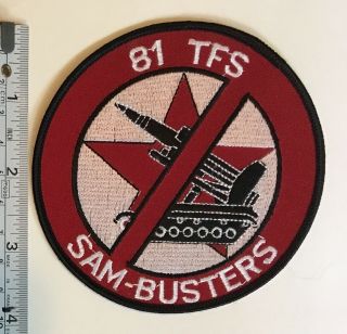 Usaf Patch - 81st Tactical Fighter Squadron Tfs Sam Busters Spangdalhem Ab F - 4g