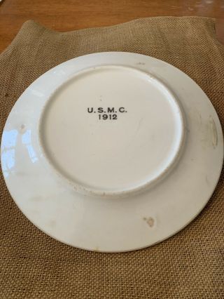 Pre Wwi U.  S.  M.  C.  1912 China Dinner Plate