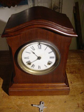 Antique Rare Ansonia 1910 " Cabinet No.  26 " Walnut Shelf Cabinet Clock