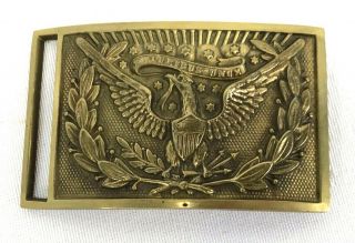 Vintage Us Army Brass Belt Buckle