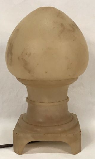 Vintage Art Deco Italian Alabaster Egg Dome Shaped Table Lamp 6