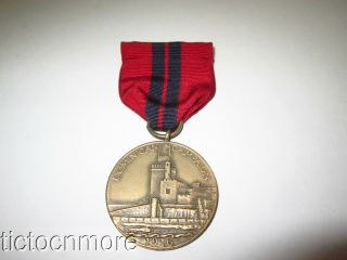 Us Usn Navy 1916 Dominican Campaign Medal Numbered No 810 Full Wrap Brooch