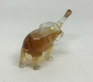 Clear Blown Glass Elephant Perfume Bottle Vintage 6