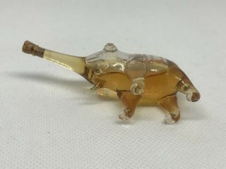 Clear Blown Glass Elephant Perfume Bottle Vintage 8