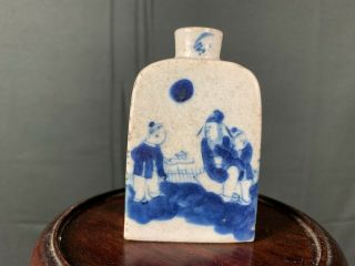 19th C.  Chinese Blue And White Figural Medicine Bottle